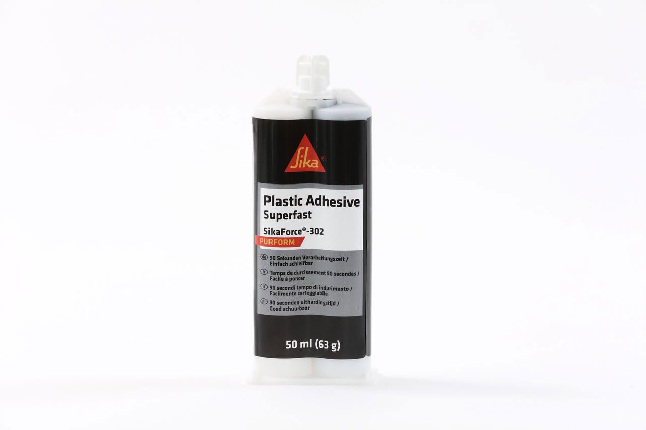 Sika SikaForce 302 Colle 2K pour plastique, par exemple, 50 ml, noire