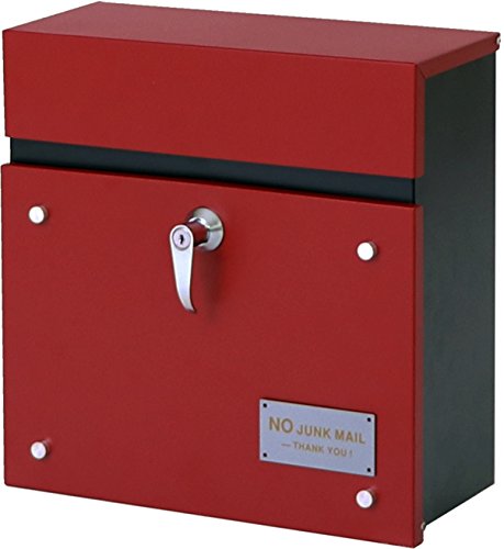 ヤマソロ ランドポスト レッド 幅35×奥行14.5×高さ36cm ランド 壁掛けタイプ 73-833
