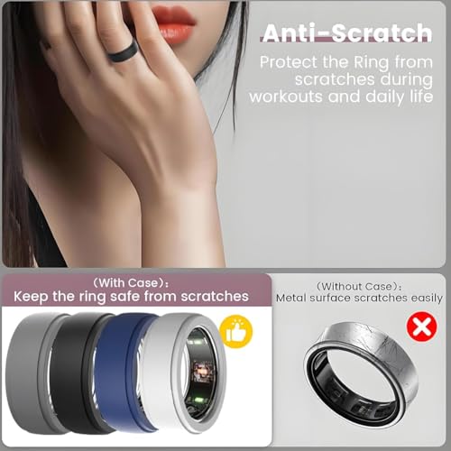 Image of 4 Pcs Smart Ring Cover, Ring Protector, Ring Cover for Smart Rings, Suitable for Men & Women, Gym, Workout, Wear