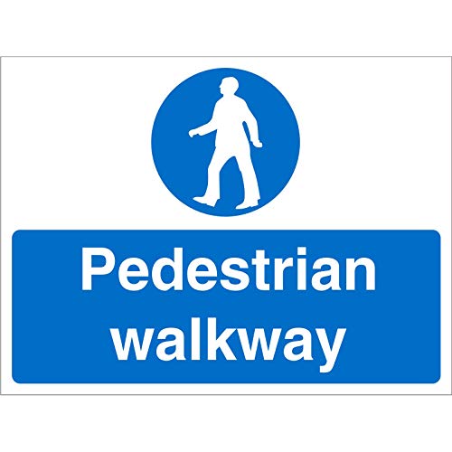 Seco Pedestrian Walkway Sign, 600mm x 450mm - 4mm Fluted Board