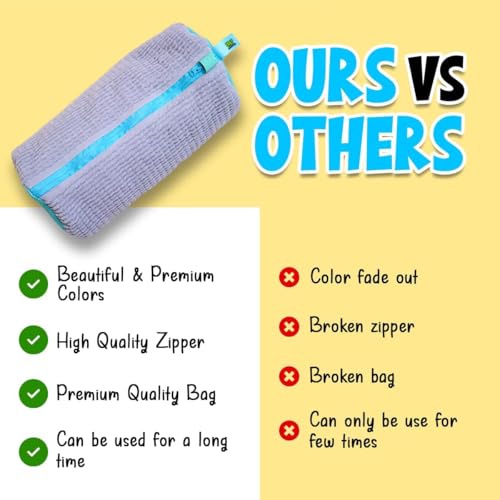 Image of Reusable Shoe Washing Machine Bag for Washer & Dryer Yellow Fits All Shoe Sizes Deep Cleaning Laundry Bag with Invisible Zipper Washable Organizer for Sneakers, Shoes, Socks & Toys