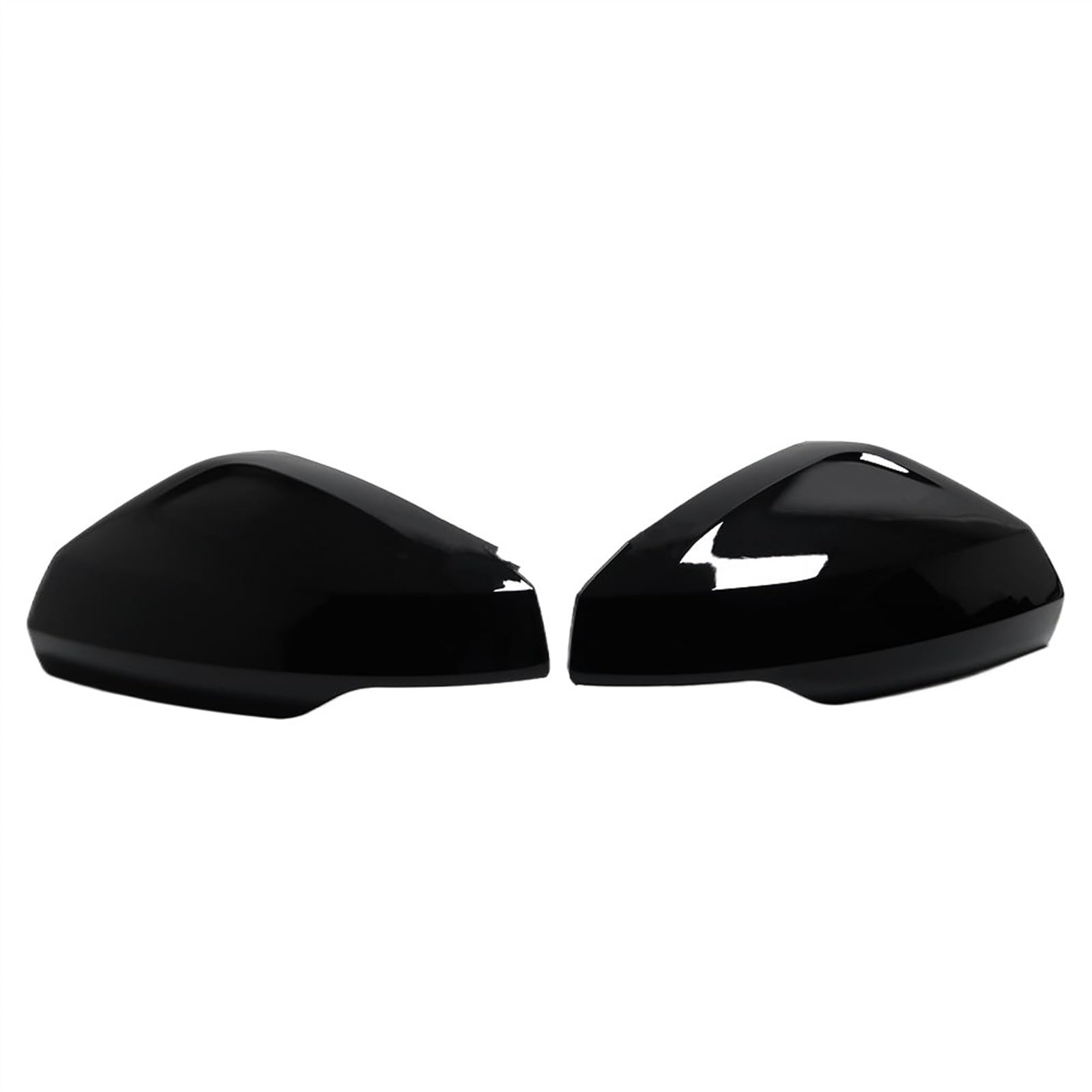 INPETS Replacement Covers for Car Mirrors For VW For Polo Mk6 AW GTI 2018-2020 ABS Car Side Rear View Mirror Cover Replacement Caps Shell Trim 2pcs Black Car Rearview Mirror