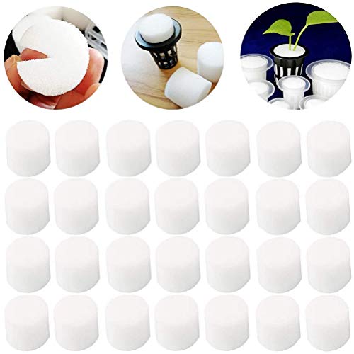 Yissma Soilless Hydroponic Sponges, Vegetable Growing System Plant Garden Tool Plant Growth Accessories Pack of 100 (30 * 32mm)