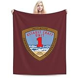 Assault Craft Unit 1 (ACU-1) Throw Blanket - Soft Plush Fleece Blanket for Couch, Bed, Sofa - Home Decor Cozy Blankets Gifts for Men, Red, 30x40 Inches