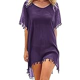 💖 Materiale Eccellente: Copricostume donna realizzato in materiale chiffon leggero, fluido e traspirante (poliestere), confortevole e rinfrescante. Indossa la nappa di chiffon setosa Cover Up che rende la pelle molto fresca quando fa caldo.