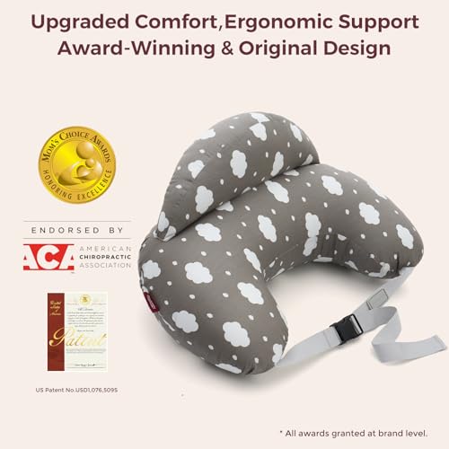 Momcozy Original Nursing Pillow for Breastfeeding-Pioneering Safety Fence- Wider Feeding Pillows for More Support for Mom & Baby- Easier Nursing & Hand Free- Fit for All, Removable Cotton Cover - Image 5