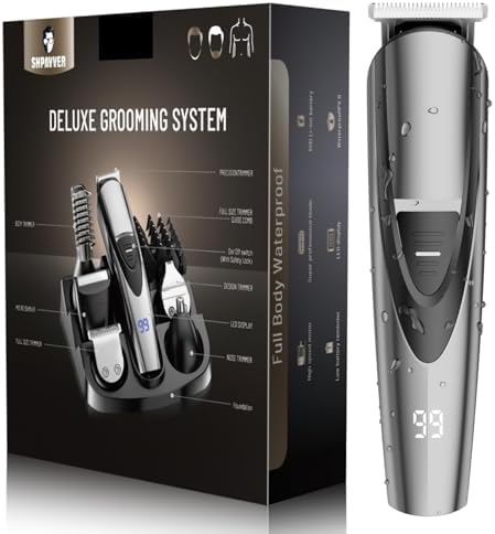 Beard Trimmer for Men, 17-Pc Set Rechargeable Hair Clippers Kit w...