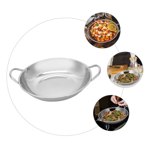 Wok de Acero Inoxidable con Fondo Plano y Mangos Dobles miniatura 7