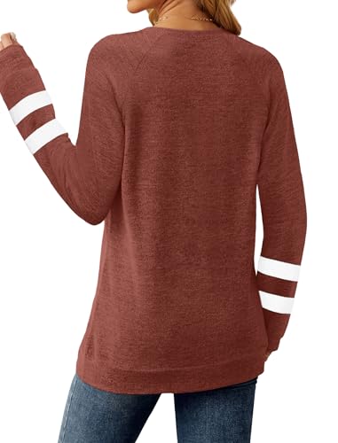 Image of Saloogoe Tunic Sweatshirts for Women Crewneck Lightweight Sweaters Raglan Long Sleeve Shirts Fall Fashion Tops 2026