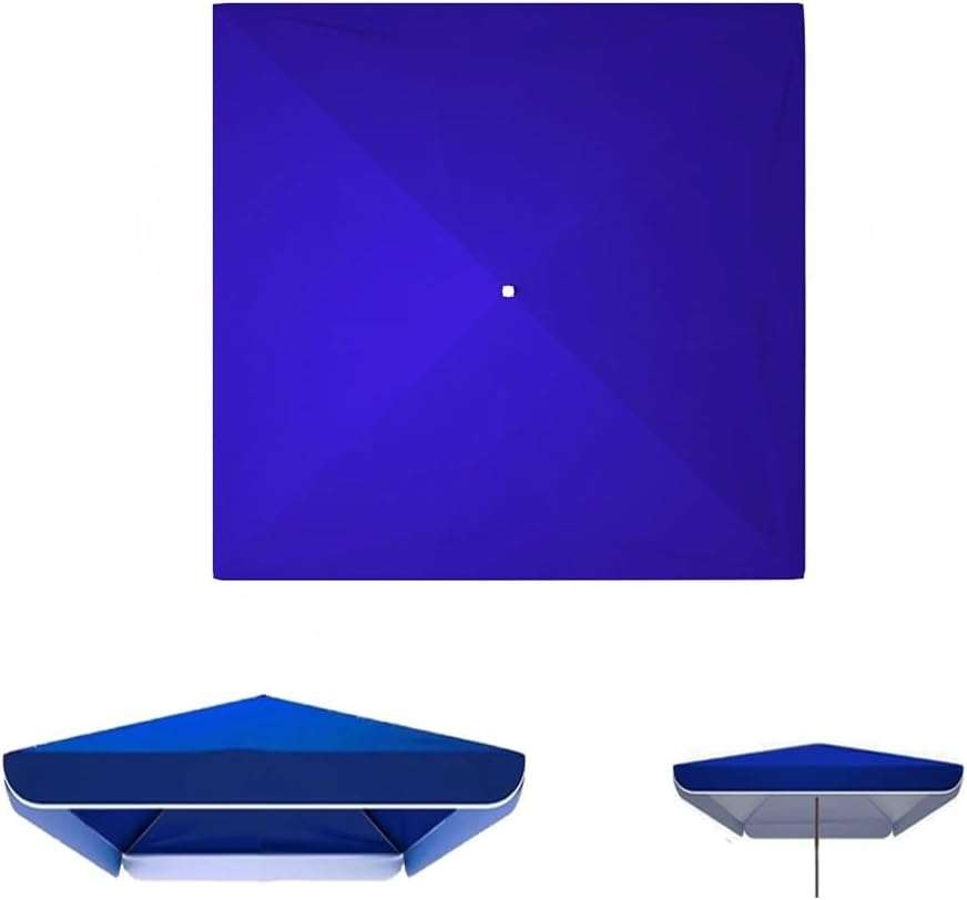 Outdoor Umbrella Replacement Canopy 6.5x6.5ft 8x8ft 10x10ft Square Parasol Umbrella Top Replacement for 4 Ribs, Sun Umbrella Replacement Cloth(Red,200x200cm(6.5x6.5ft))