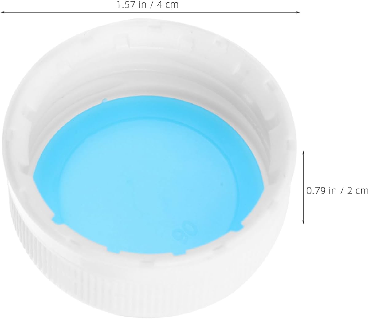 Ipetboom 30Pcs Plastic Bottle Caps White Screw-On Cap 38mm Inner Diameter