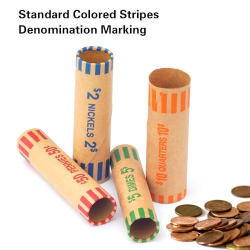 Image of LLIKED 1024 Assorted Coin Wrappers Quarters Pennies Nickels Dimes