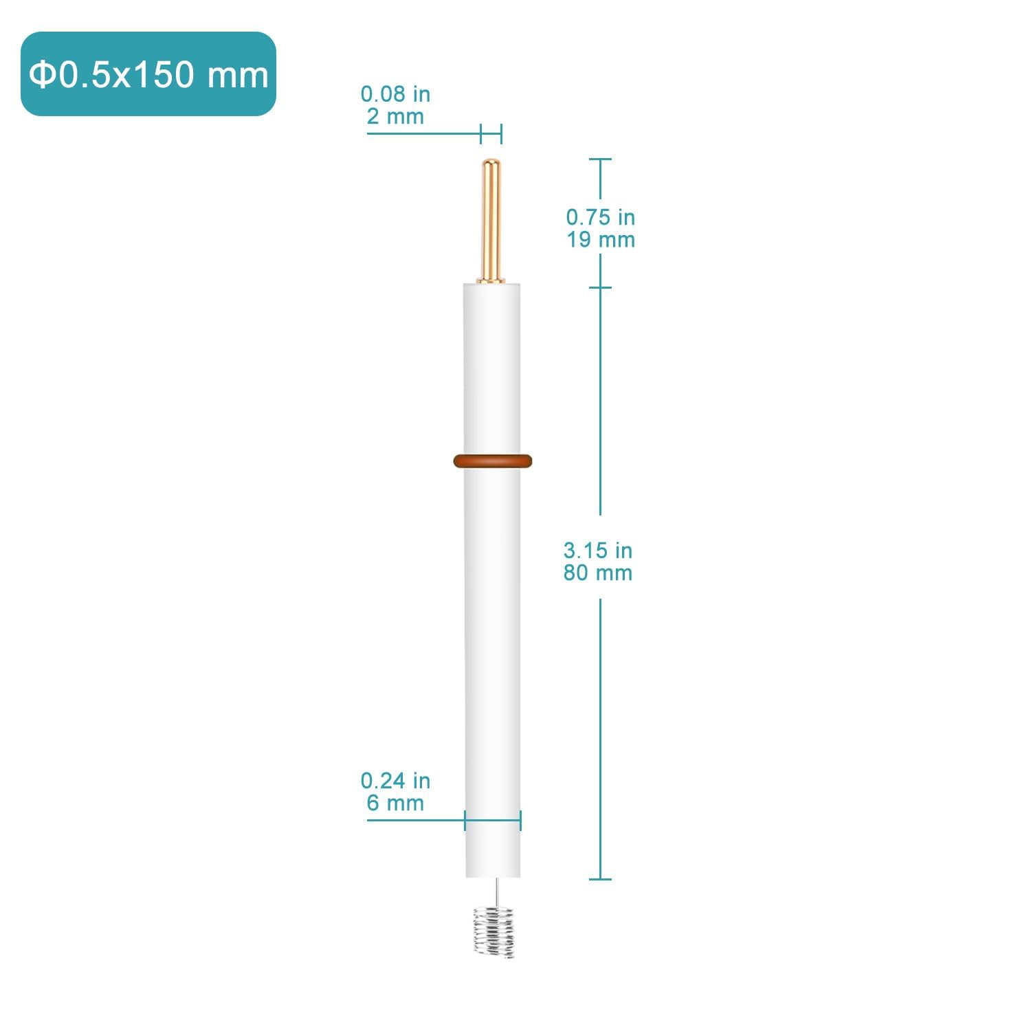 stonylab Platynowa elektroda pierścieniowa, 0,5 x 150 mm, 99,99% czystości, testowana przez GDMS, do elektrochemii