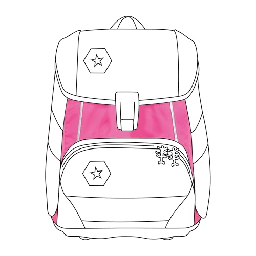 Step by Step Neon Pull-Over für 2in1 Plus Schulranzen, pink, Reflektorüberzug mit Leuchteffekt für mehr Sichtbarkeit, einfache Anbringung