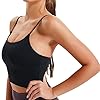 Lemedy Women Padded Sports Bra Fitness Workout Running Shirts Yoga Tank Top (XL, Black)