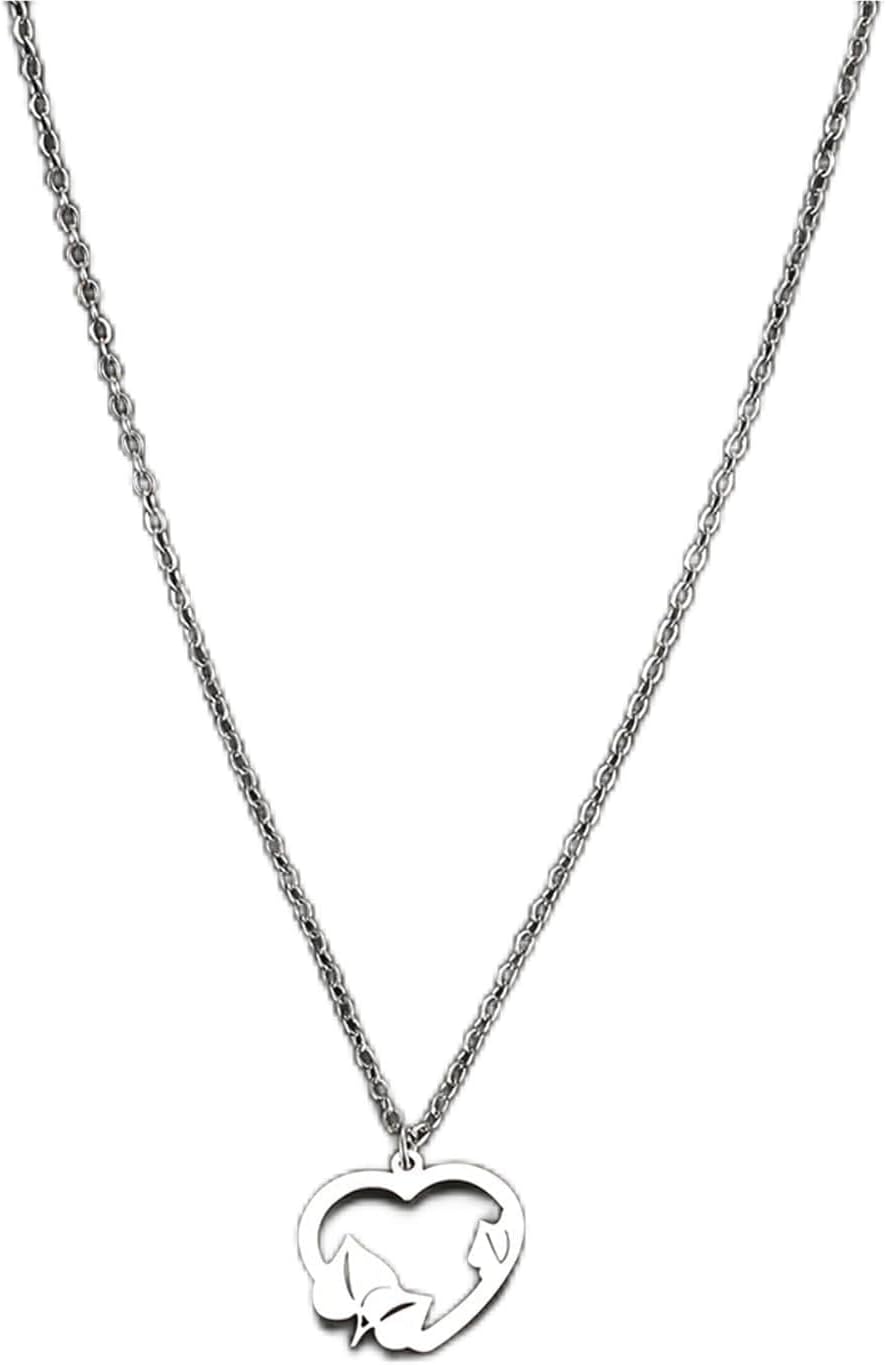 Stainless Steel Necklaces Love Maple Leaf Pendant Collar Chain Fashion Necklace For Woman Jewelry Party Gifts 1Pcs