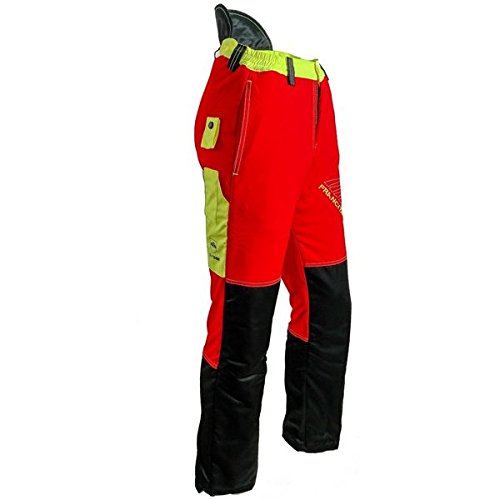FOREST FIGHTER Start-Up Schnittschutzhose bis Größe 7XL - normal - Schnittschutz-Bundhose - Sommer-Schnittschutzhose (L rot)