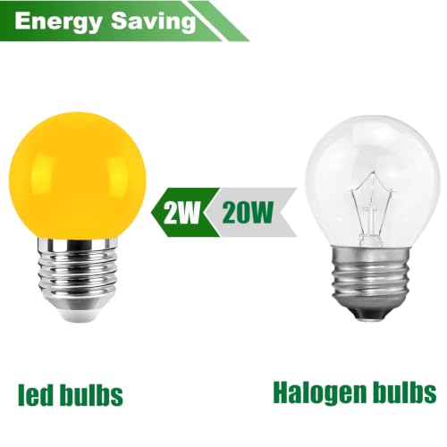 Ampoule LED E27 jaune g45 basse consommation 2W équivalent 20W - 3
