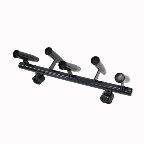 5 Rod Holder Rocket Launcher T-Top Fishing Boat (Black Powdercoat)