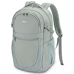 ECOHUB Travel Backpack for Women, 17.3 inch Suspended Laptop Backpack, Fashion Water-Resistant College Computer Bookbag, 28L Personal Item Bag with 12 Pockets for Causal, Work, Green