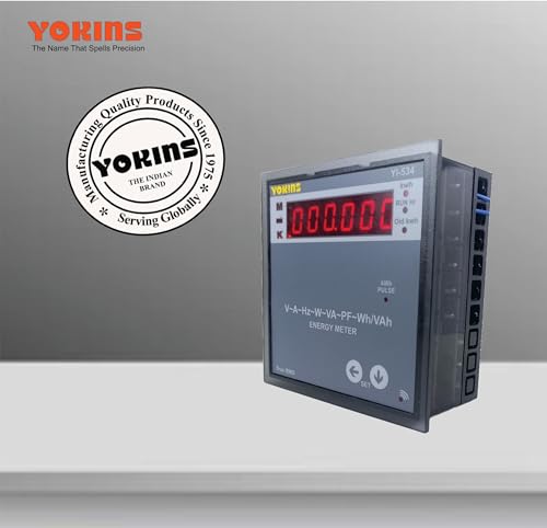 Image of YOKINS YI-534, Digital Three Phase multifunction Energy(kWh) meter, AC 5A CT Selectable, and 500V PT Selectable, 96x96sqmm