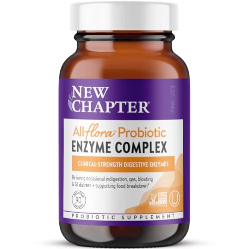 New Chapter All-Flora Enzyme Complex with Probiotics, 90 Count - image 1