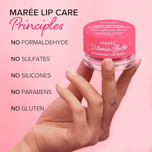 MAREE Lip Mask with Hyaluronic Acid - Overnight Butter Balm - Moisturizer for Very Dry Lips - Hidratante de Labios Care Hydration - Image 7
