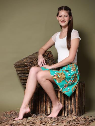 Image of B STORIES Women's Viscose Printed Lounge Culotte Shorts (Pack of 2)