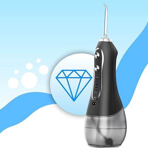 Retoo Munddusche Kabellos mit 5 Modi, Irrigator Set mit 8 austauschbare Spitzen, Zahndusche mit 300 ml abnehmbar Wassertank, praktischer Koffer inklusive, Zahnreiniger mit Schnellladefunktion – Bild 7