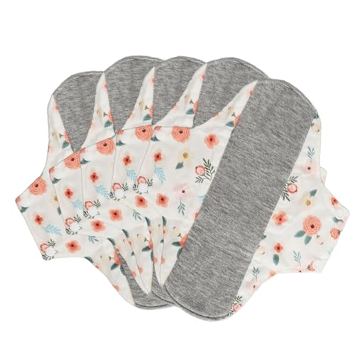 Image of 5pcs Reusable Menstrual Pads, Reusable Pads for Women, Cloth Pads for Women, Washable Sanitary Napkins Reusable Cloth Menstrual Pads Breathable Feminine Pads for Women Girls