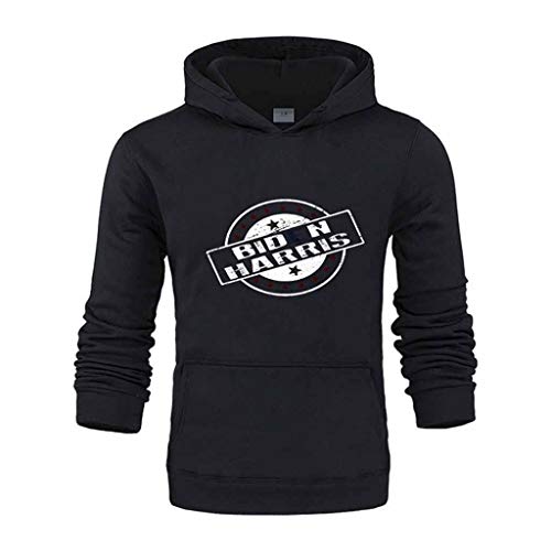 Rugby clothing boutique Q Biden Harris 2020 EE.UU. Elección General Impreso Hombre de Manga Larga con Capucha suéter (Color : Black, Size : Small) Cover