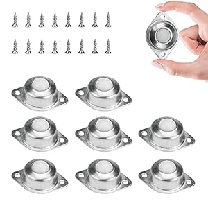 STCRERAG 8Pcs Kogeloverdracht Lager Roller 2 Gaten Overbrengen Balwiel Universele Castor Ballen met Nylon Bal en 16 Stks…