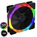 Produktbild CiT HALOCOSMIC 120 mm Halo Dual Ring Rainbow RGB Lüfter mit 5 V Adressierbarer 3-poliger Header  Schwarz