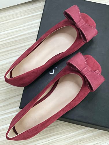 WENJIAZHIZHI Women's Flats Shoes for Women Dressy Comfortable Memory Foam Square Toe Slip-On Casual Ballet Flats Dress Shoes2
