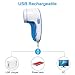 mebiusyhc Fabric Shaver,Electric Lint Remover,USB Charging,Includes 3-Blades, Cleaning Brush, Case & Power Cord,The Sweater Shaver Pill Remover for Clothes & Furniture, Blue1