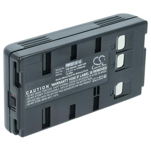 vhbw 1x batteria sostituisce JVC BN-V25U per videocamera camcorder (2000mAh, 6V, NiMH)