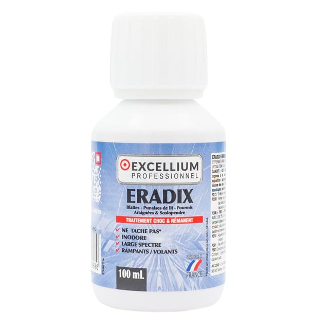 Insecticide Concentré Excellium – Élimine Cafards, Fourmis, Moustiques – Action Choc & Protection Longue – Flacon 500 Ml Avec Doseur