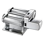 Marcato Elektrische Nudelmaschine Atlas 150 + Motor, Atlasmotor, Für Pasta, Lasagne, Fettuccine, Tagliolini, aus Edelstahl