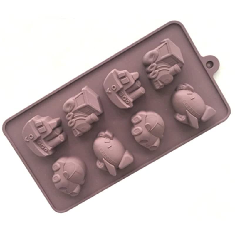 8 Cavities Car Ship Transport Silicone Oven Budding Ice Cream Cake Baking Candy Making Moulds Cake Pans Handmade Soap DIY Chocolate Molds-image-4