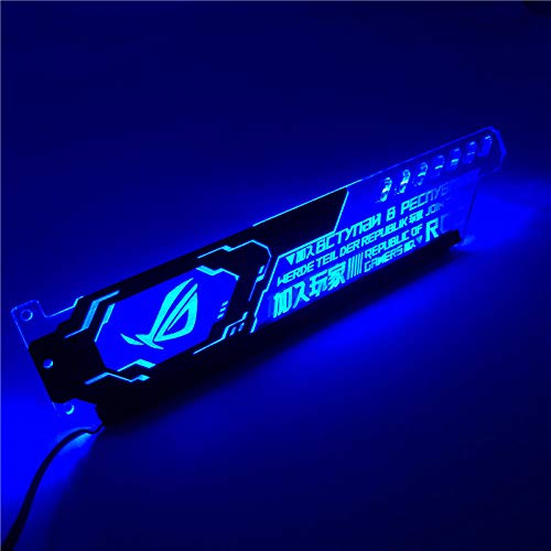 Graphics Bracket    Metall - Grafikkarte    Lampe   Licht    Gpu Bracket 12V RGB / 5V A- Streamers-Blue_Silver_Bracket