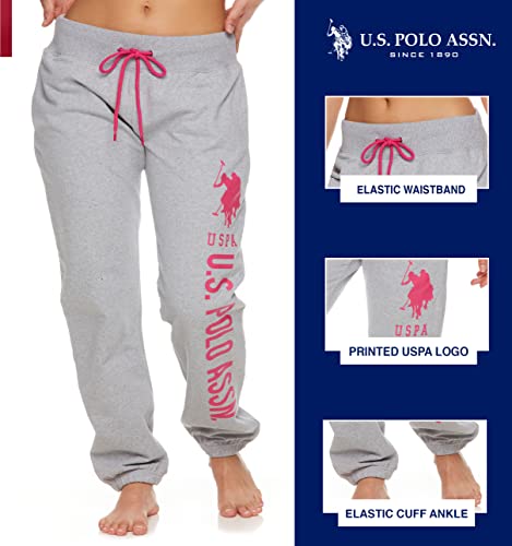 Image of U.S. POLO ASSN. Womens Sweatpants - Women Joggers Sweats with Logo Print - French Terry Poly-Cotton