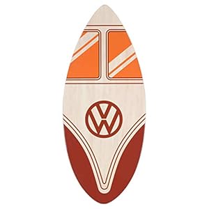 Board Masters VW Collection – Volkswagen T1 Bulli bus skimboard van echt hout (104 cm) (front rood/natuur)