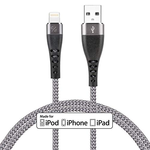 [2 Pack] Lightning Cable 6ft, CABEPOW Apple MFi Certified iPhone Charger Cable 6