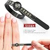 2 Pcs Ring Sizer Measuring Tool, Reusable Finger Size Ruler with Magnifying Glass, 1-17 US Ring Measurer and Ring Sizer | Black for Men, White for Womem