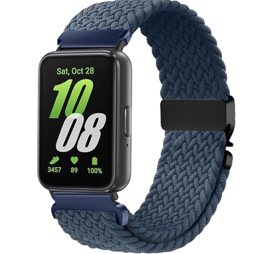 VELULYX Nylon Flechtband Kompatibel mit Samsung Galaxy Fit 3, Elastisches armband für Samsung Galaxy Fit 3 SM-R390 Herre...