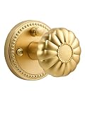 SORWDUERM Door Knobs with Lock Interior Gold Privacy Satin Brass Door Knob for Bedroom and Bathroom,