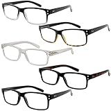 Eyekepper 5er-pack Federscharniere Vintage- Herren Lesebrille mit Transparentem Fassung