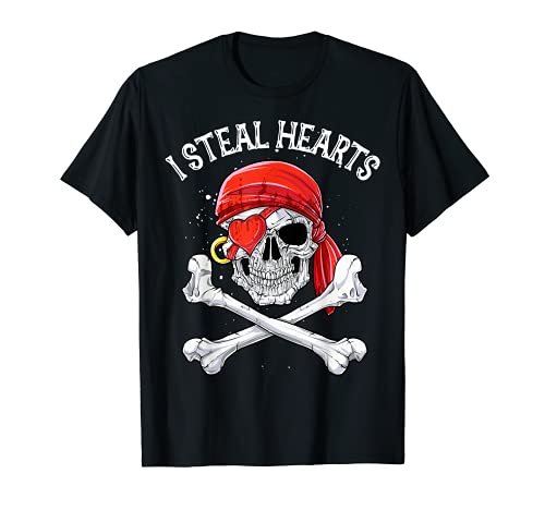I Steal Hearts T Shirt Valentines Day Pirate Kids Boys Skull T-Shirt I Steal Hearts T Shirt Valentines Day Pirate Kids Boys Skull T-Shirt