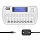 BONAI Akku Ladegerät 9 Slot LCD Batterieladegerät Universal Akkuladegerät Intelligentes Battery Charger mit Entladungsfunktion für AA/AAA/9V Block NI-MH NI-CD Wiederaufladbare Batterien