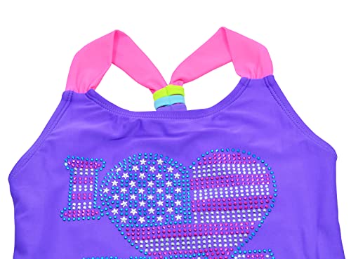 Image of Girls Two Piece Swimsuits Girls Tankini Set Bathing Suits Sport Crossback Bikini Swimwear 3-14 Years